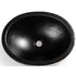 Hand Hammered Aluminum 17 inch Oval Drop In Bathroom Sink - Matte Black